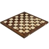 Checkers Set in Folding Wooden Case - 64 Playing Field