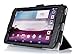 ProCase LG G Pad 7.0 Case - Tri-Fold Book Folio Cover Case Exclusive for 7 inch LG G Pad Tablet (V400), Built-in Stand, with Hand Strap, Bonus procase Stylus Pen (Black)