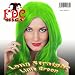 FDC Long Fringed Straight Fancy Dress Wig Assorted Colours Lime Green