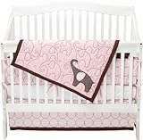 Carter's Elephant 4 Piece Crib Bedding Set, Pink