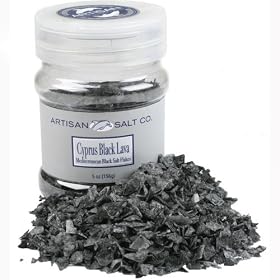 Cyprus Black Lava - Mediterranean Flake Salt (5 ounce)