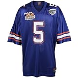 Nike Florida Gators #5 Royal Blue Replica Football Jersey with 2007 BCS National Championship Game Patch