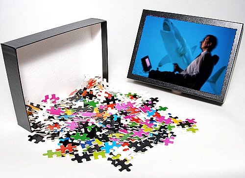 Photo Jigsaw Puzzle of User in Reality Centre simulator (underwater set) from Science Photo Library