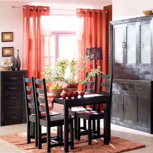 Massivholz Stuhl - Kiefer -Farbausführung: Kolonial