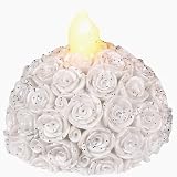 Club Pack of 24 LED Lighted White Rose Tea Light Wedding Candles 51iGW%2BrvTkL. SL160 Club Pack of 24 LED Lighted White Rose Tea Light Wedding Candles