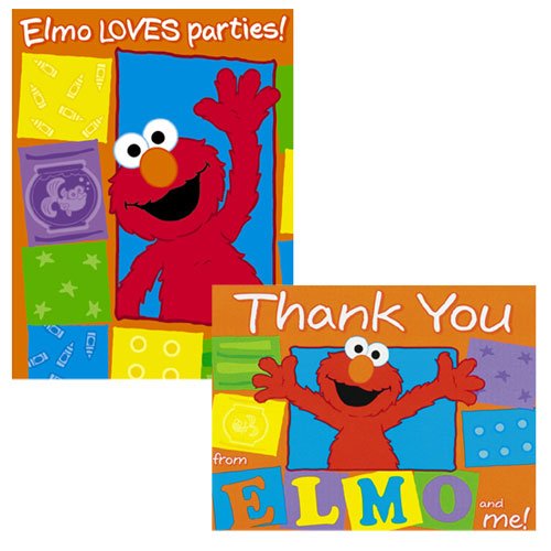 Elmo Loves You - Party Supplies - Invitations/Thank You Notes Combo - Buy Elmo Loves You - Party Supplies - Invitations/Thank You Notes Combo - Purchase Elmo Loves You - Party Supplies - Invitations/Thank You Notes Combo (American Greetings, Toys & Games,Categories,Party Supplies,Invitations & Cards)