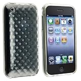Clear White Patterned Rubber Silicone Skin Case Cover Compatible With Apple® iPhone® 3GS 16GB / 32GB