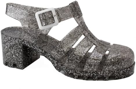 PDR S44-1 New Women Summer Retro Jelly Slingback Strappy Heel Rain Sandals 10 US