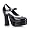 DOLLY-57, 5" Chunky Heel Spectator P/F Pump(Blk/Wht Pat,6)