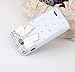 ACC5Star(TM) Cute 3D Bling Diamond Crystal White Bow Bowknot Hard Back Case Cover Skin for LG Optimus L70 Phone + High Quality Random Color Stylus + 10*15 Cm Green Soft Clean Cloth with Logo
