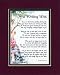 A Wedding Wish Touching 8x10 Poem, Double-matted in Burgundy Over Dark Green and Enhanced with Watercolor Graphics.