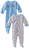 Gerber Baby-Boys Newborn 2 Pack Zip Front Cars And Trucks Sleep and Play
