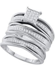 0.30CTW DIAMOND LADIES MICRO-PAVE TRIO SET