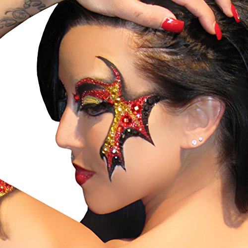 Demonic Eyes Decal Applique Xotic Eyes Costume for ShowGirls and Dancers