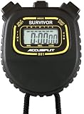 ACCUSPLIT Survivor - S1XL Stopwatch, Cum Split, Clock (Black)