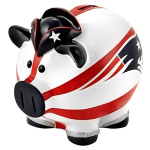 NFL New England Patriots Resin Large Thematic Piggy Bank