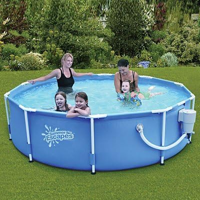SUMMER ESCAPES ABOVE GROUND FAMILY SWIMMING POOL 10' X 30" METAL FRAME