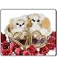 Two Dogs in a Valentine's Day Basket Mousepad