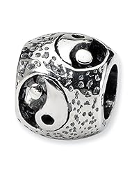 .925 Sterling Silver Yin Yang Bead