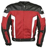 Joe Rocket Reactor 2.0 Mens Sport Mesh Leather Motorcycle Jacket Red/Black/White/Gunmetal M