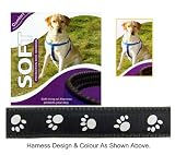Click for more about (Reflective) Soft Protection Paws Dog Harness (X Large) (Black) - Reflective.