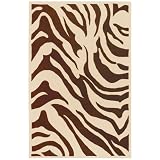 Surya Zebra 7 9 Round chocolate Area Rug
