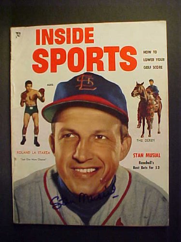 Stan Musial St. Louis Cardinals Autographed August 1953 Inside Sports Magazine