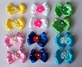 Pack of 12 Dog Hair Pixie Bows - A total of 6 pairs for St Patricks, Easter, Spring, Summer, 4th of July