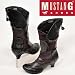 Herbst Winter 2009/10 Top aktuelle Kurzstiefel, Stiefelette aus der neuen Kollektion von Mustang in graphit/schwarz/dunkelrot kombiniert