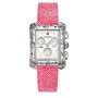Fleur Butterfly Colored Stones Pink Galuchat Strap