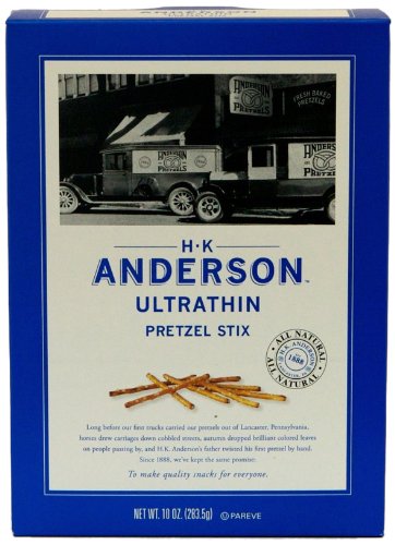 HK Anderson Ultrathin Pretzel Stix, 10-Ounce Boxes (Pack of 12)