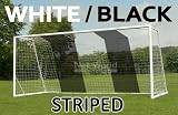 Buy STRIPED SOCCER GOAL NET - White/Black- Official FULL SIZE FIFA Spec - 24x8 / 24' x 8'