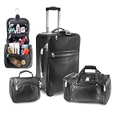 U.S. Traveler Koskin Leather 3pc Luggage Set
