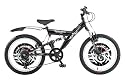 Boss Stealth B Boys Dual Suspension Bike - Black, 20 Inch
