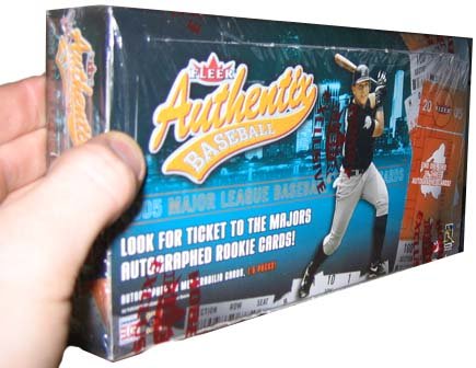 2005 Fleer Authentix Baseball Cards Hobby Box(24 packs/box, )