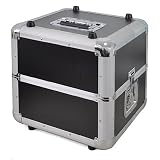 DJ Vinyl Flight Case 70 LP Record Storage Box - Black