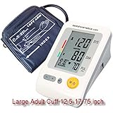 EastShore Upper Arm digital blood pressure monitor with extra large cuff (designed for big people) . 120 memory ,Irregular Heart Beat detector, Jumbo LCD