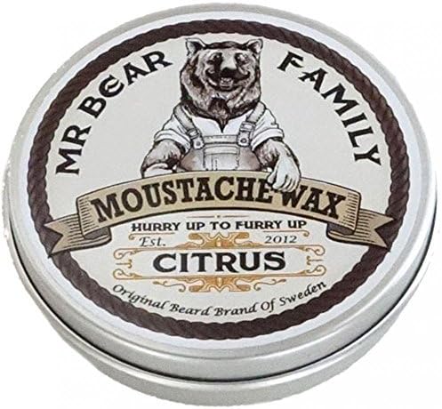 Mr Bear Family Moustache Wax (20ml/0.67oz) - Citrus Scent - Shipped from United Kingdom by Mr Bear Family