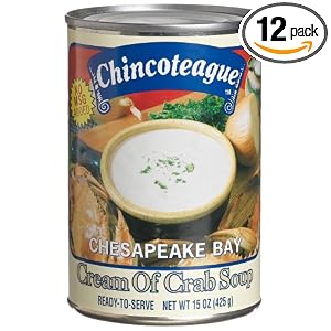 Chincoteague Seafood Cream Of Crab Soup, 15-Ounce Cans (Pack of 12) by Chincoteague Seafood
