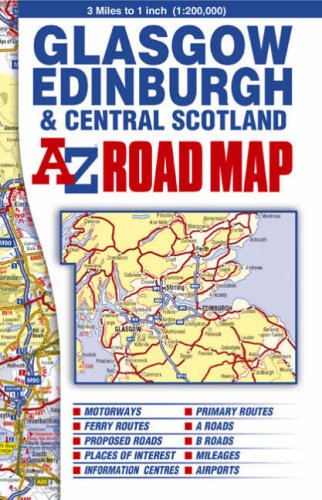 City Travel Guides Discounted  Books : A-Z Glasgow & Central Scotland Road Map