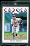 2008 Topps # 586 Coco Crisp - Boston Red Sox - MLB Baseball Trading Card in a Protective Screw Down Display Case