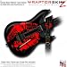 Big Kiss Red on Black WraptorSkinz Skin fits Guitar Hero World Tour Guitar for XBOX 360 and PS3 (GUITAR NOT INCLUDED)