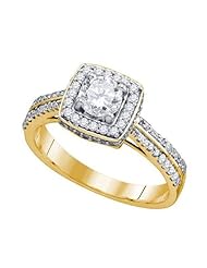 1.00CT-DIA 0.60CT-CRD BRIDAL RING