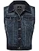 FPT Womens Cropped Denim Vest DARK WASH LARGE