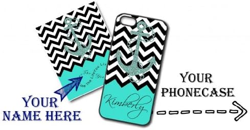 Custom White Tan Teal Quatrefoil Monogram Samsung Galaxy S4 Active Plastic Cover Case