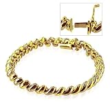 Genuine 10 KT Two Tone Gold San Marco 10K Bracelet 7