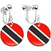 Trinidad and Tobago Flag Clip on Earrings