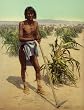 Moki Indian with Hoe, Arizona, 1902 - Exceptional Print of a Vintage Photochrom Image from the Library of Congress Collection