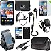 Magbay Custom Pack 10-in-1 Accessories Bundle for Samsung Galaxy S II (AT&T) - Car Charger, Travel Charger, 3.5mm AUX, USB Cable, Stereo Headset, Holster Pouch, Phone Holder, Screen Guard, Gel Skin Case, Snap On Cover - Samsung Galaxy S2 (i777) AT&T