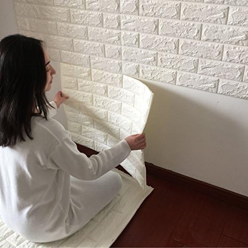 Creative 3D wall stickers self adhesive pattern wallpaper wallpaper bedroom decorating the living room TV background wall brick waterproofing , blue